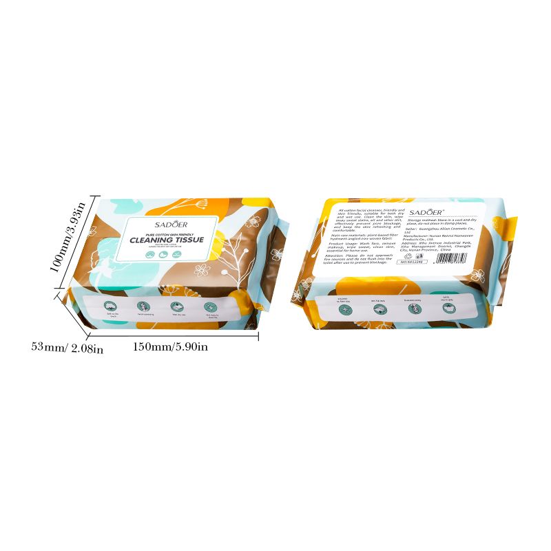 SADOER Pure Cotton Skin Cleansing Towel 50 smoke daily makeup remover towel