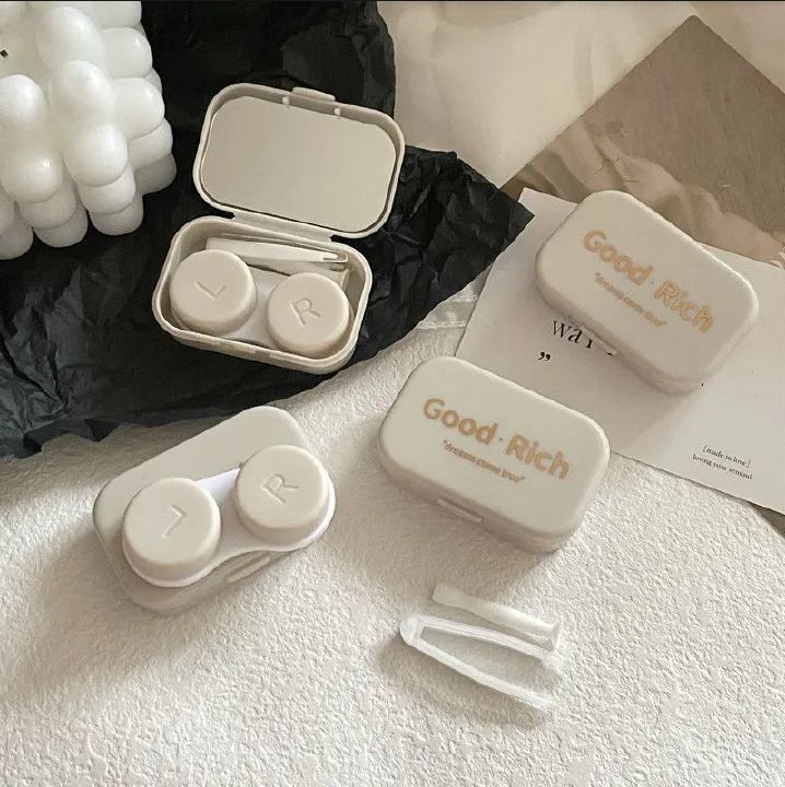 3psc Colored contact lens set Lenses Yearly Disposable Cosmetic Contacts Set with 60ml Care Solution & Storage Case Cosmetic
