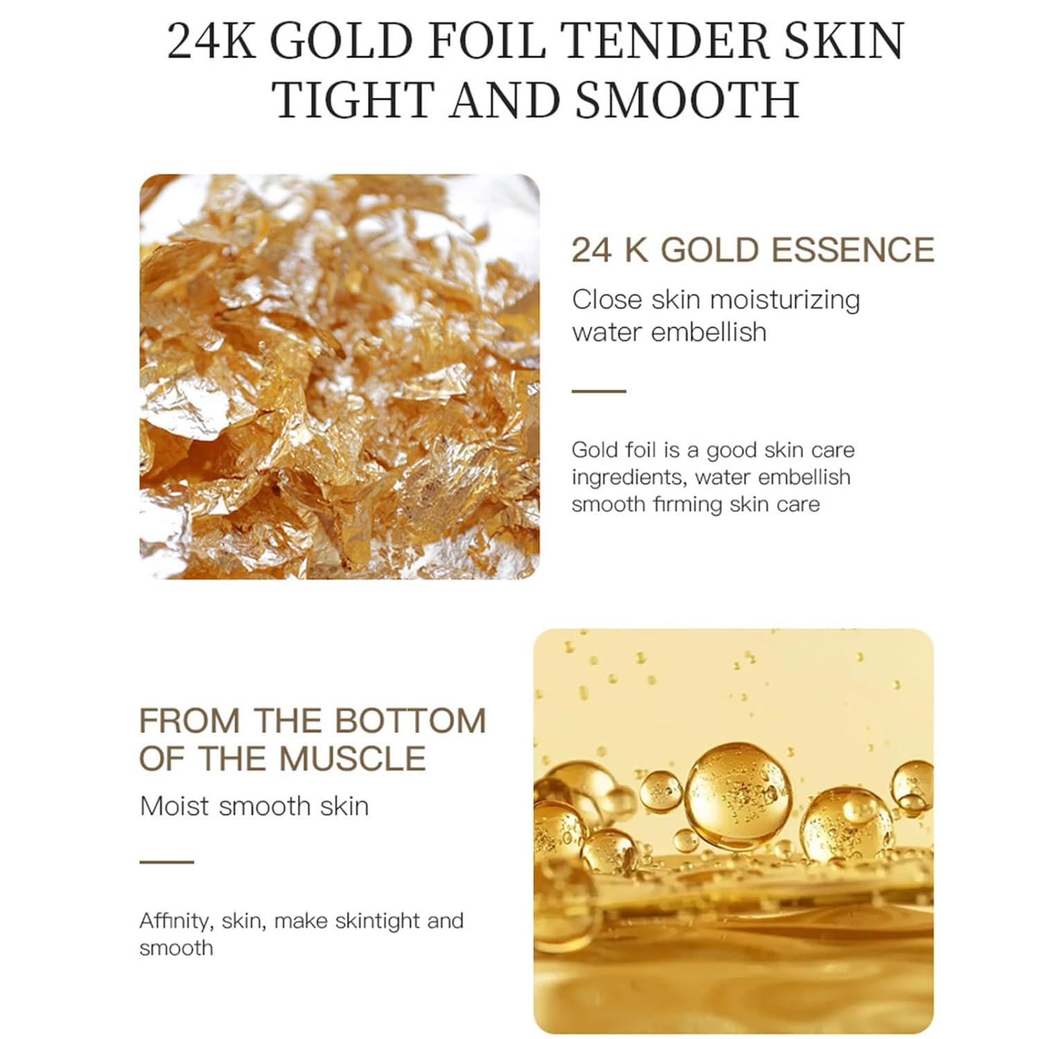 KORMESIC Elite 24K Gold Luxury Skincare Set: 6-Piece Anti-Aging Regimen with Gold Foil Serum & Cream - Firming, Lifting & Rejuvenating Collection for Tight, Smooth Skin