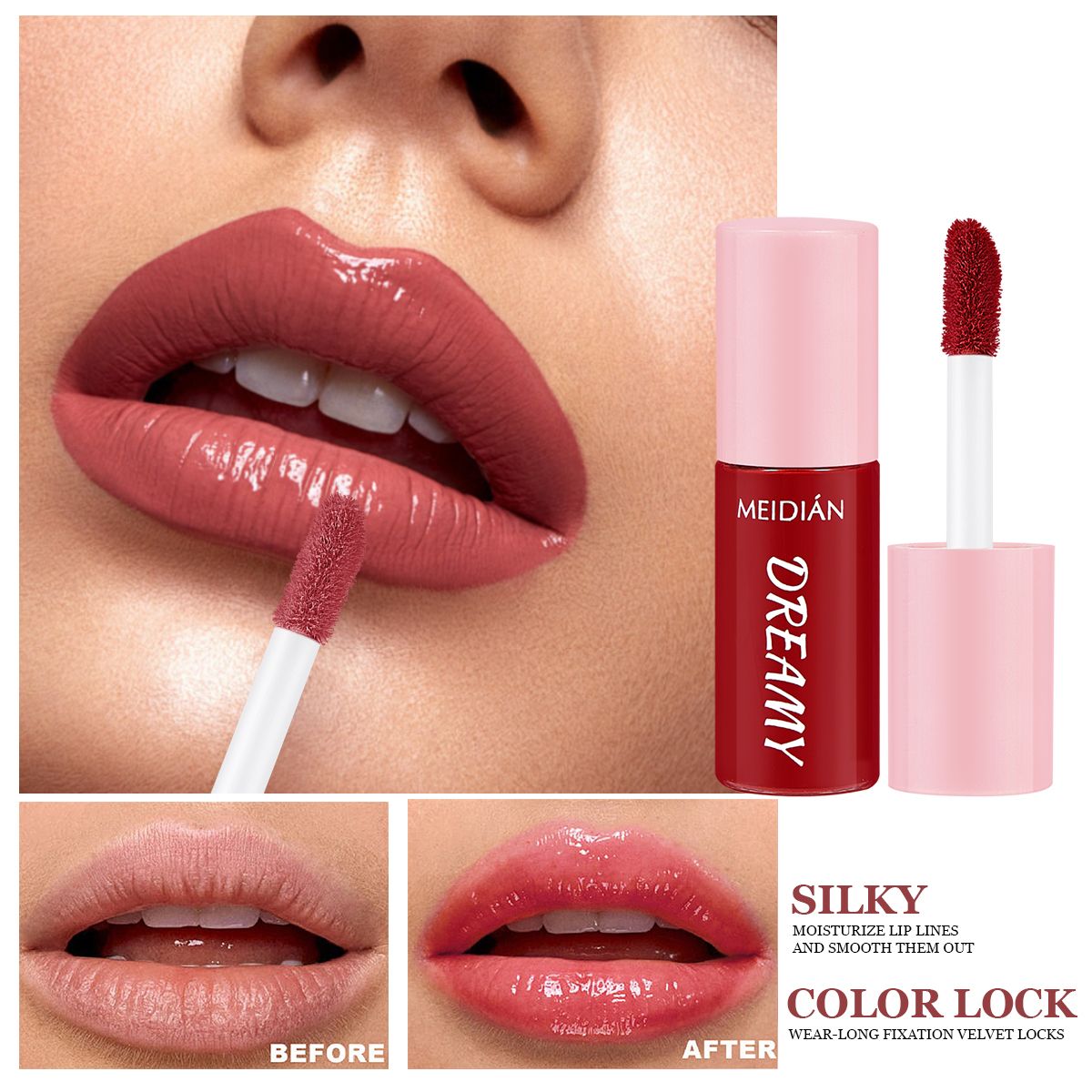 🔥 10-Piece Set Waterproof Smudge-Proof Long-Lasting Velvet Matte Lip Gloss Set Waterproof Non-Stick Lip Gloss Lipstick Set Nairobi Beauty Supply