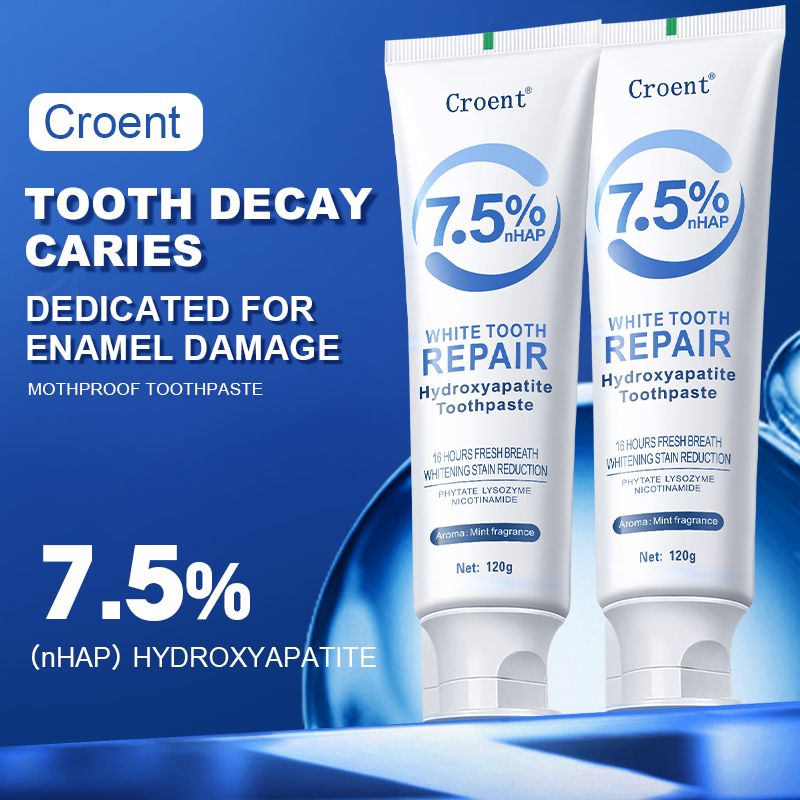 Hydroxyapatite Toothpaste for Enamel Protection & Tooth Strengthening, Gentle Mint for Sensitive Teeth, Daily Oral Care for Fresh Breath 120g