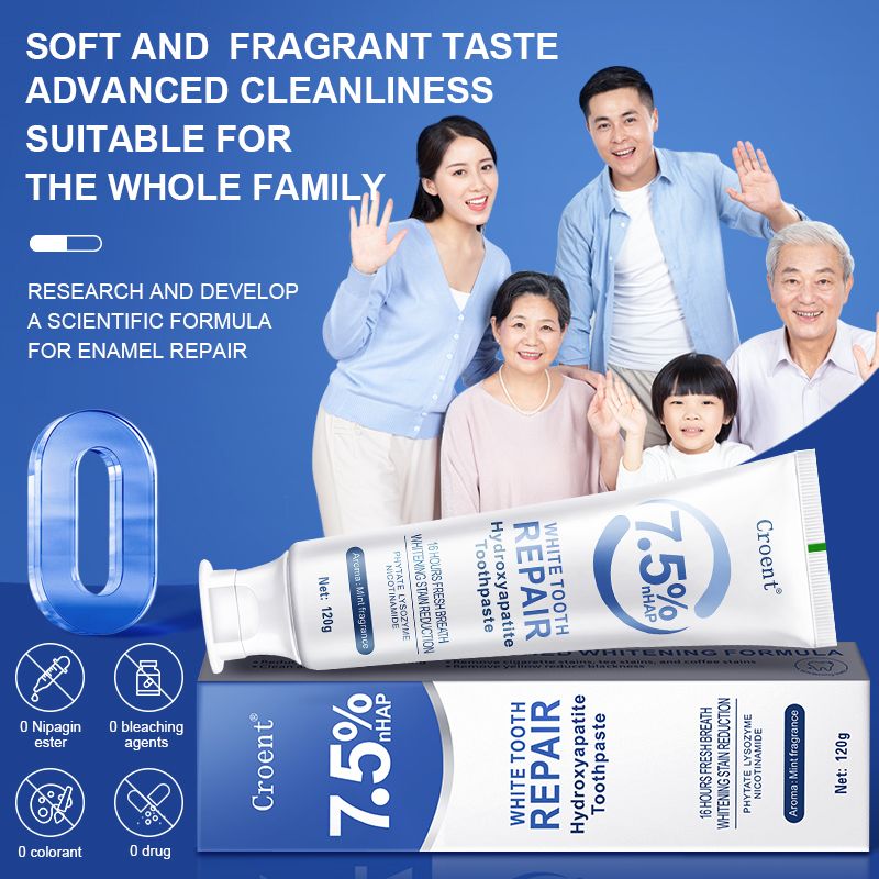 Hydroxyapatite Toothpaste for Enamel Protection & Tooth Strengthening, Gentle Mint for Sensitive Teeth, Daily Oral Care for Fresh Breath 120g