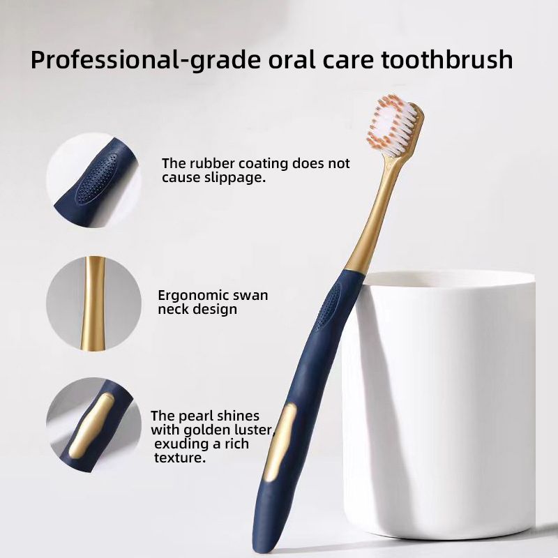 Professional Ultra-Soft Bristle Toothbrush Pack - Wide Head for Deep Cleaning, 6-Count toothbrush
