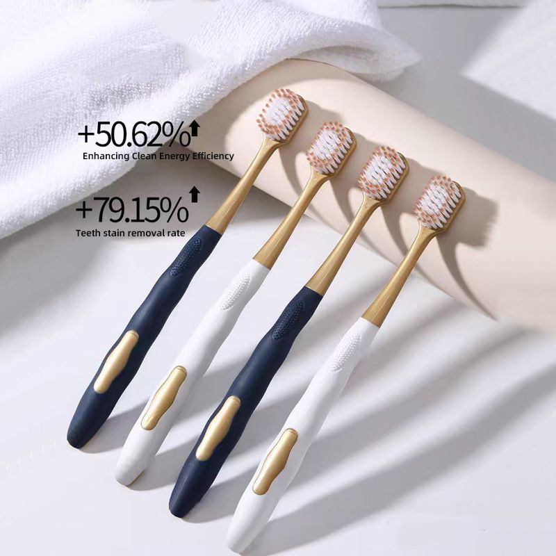 Professional Ultra-Soft Bristle Toothbrush Pack - Wide Head for Deep Cleaning, 6-Count toothbrush