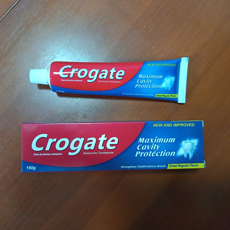 Crogate Mint Toothpaste for Fresh Breath - Triple Color100g & White Options150g, Enamel Strengthening, Plaque Removal Daily Oral Care Strengthen Enamel & Fight Cavities