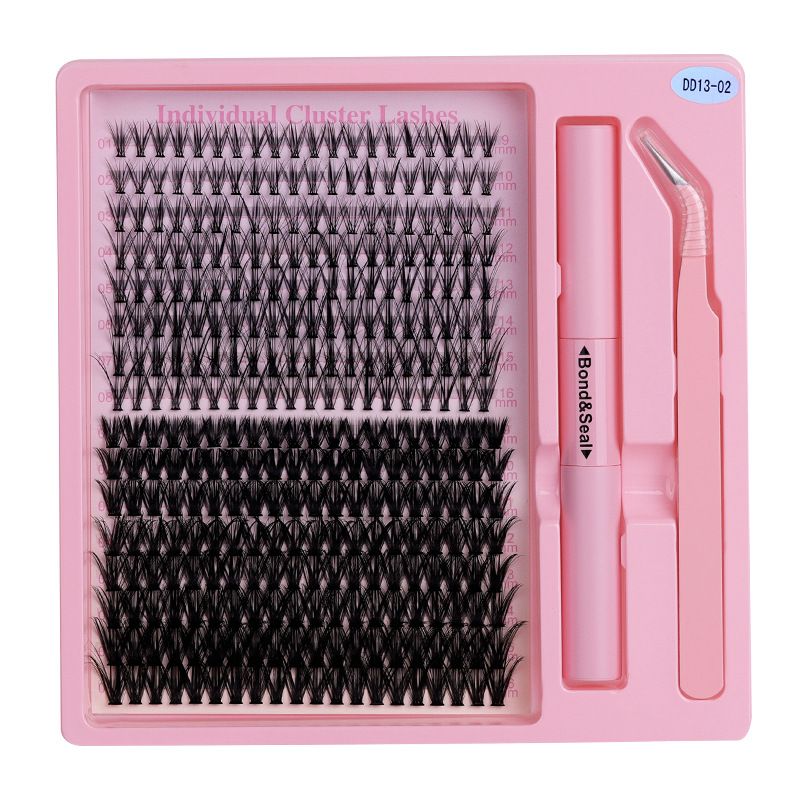 320 Pcs DIY Segmented false eyelash set, large capacity dense single cluster of false eyelashes False Eyelash Extension Set