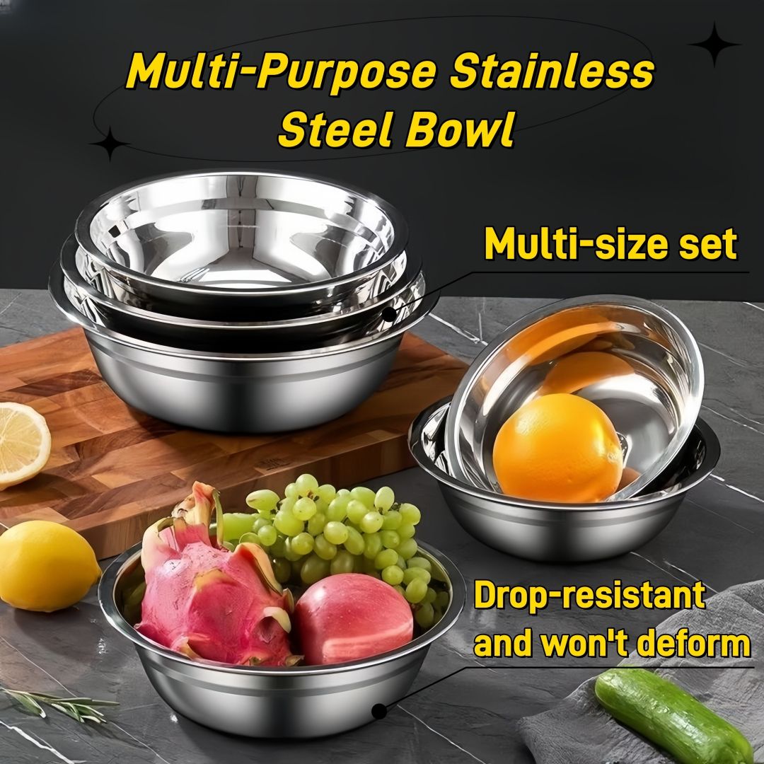 Viral on TikTok! All-in-One Stainless Steel Soup Basin - Gas & Induction Ready, Multi-use for Cooking, Serving & Eating