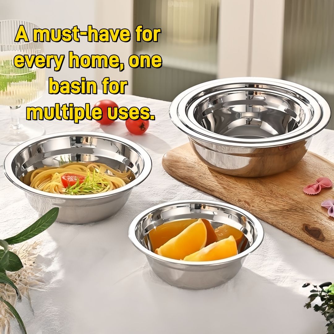 Viral on TikTok! All-in-One Stainless Steel Soup Basin - Gas & Induction Ready, Multi-use for Cooking, Serving & Eating