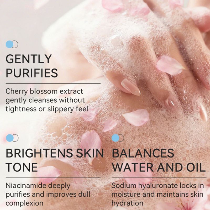 KORMESIC Sakura Shower Gel – Infused with Niacinamide & Sodium Hyaluronate to Purify, Brighten, Even Tone & Lock in Moisture