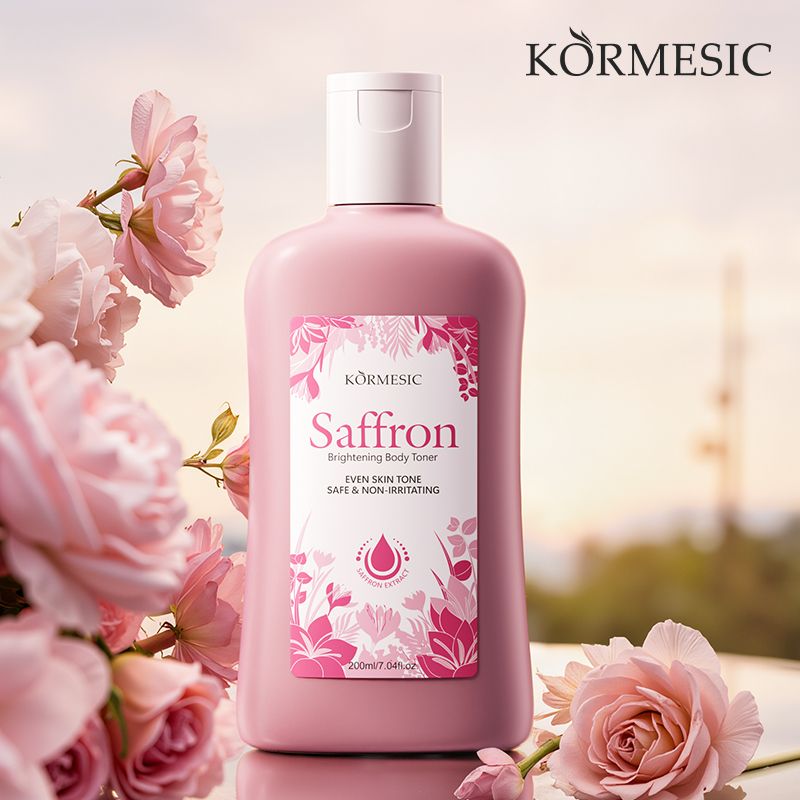 KORMESIC Saffron Astringent Lotion for Body – Infused with Saffron Essence & Niacinamide to Lighten Spots, Even Skin Tone & Gently Nourish for a Naturally Radiant Glow