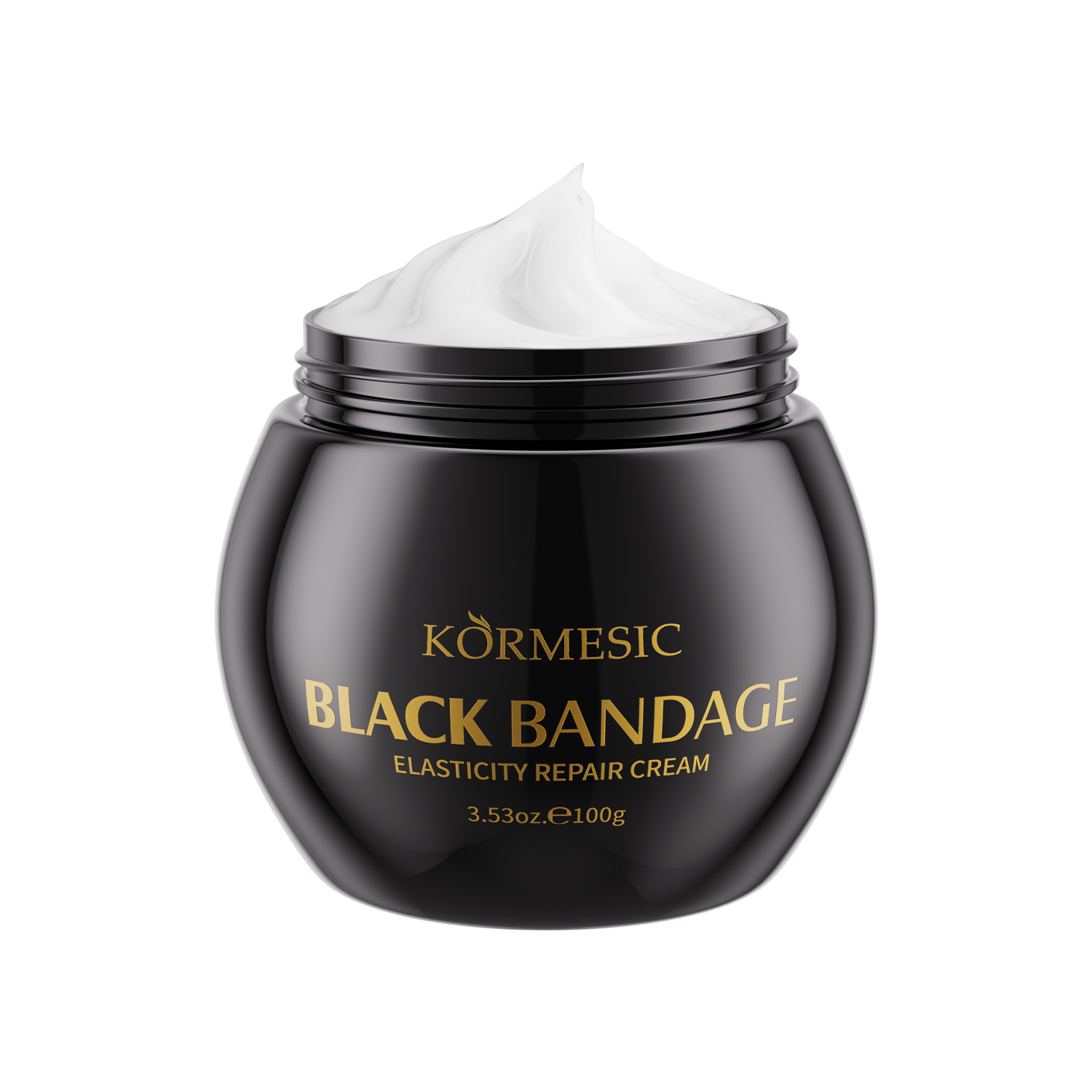 KORMESIC Black Bandage Elastic Face Cream – Barrier Repair & Deep Nourishment to Strengthen, Firm, Lift, Reshape Contours, and Restore Elasticity for Sagging, Drooping Skin (Moisturizing & Hydrating)