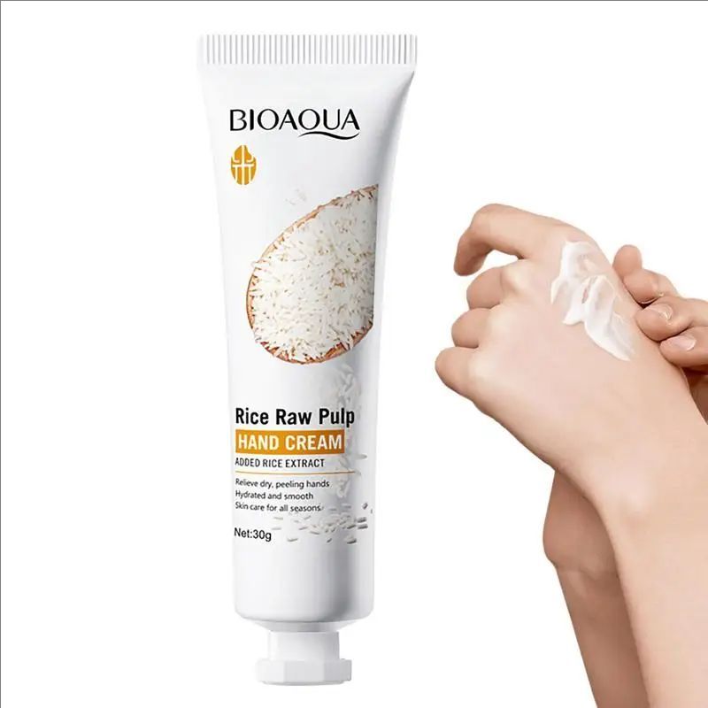 Rejuvenating Hand Cream Rice Raw Pulp Hydration Hand Cream Moisturizer 30g Ultra Moisturizing Hand Cream For Women Rough Hands