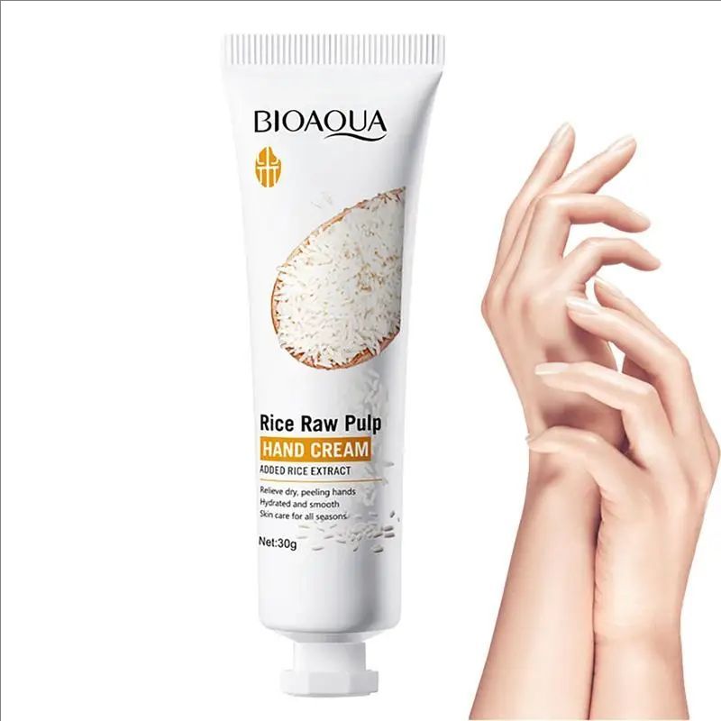 Rejuvenating Hand Cream Rice Raw Pulp Hydration Hand Cream Moisturizer 30g Ultra Moisturizing Hand Cream For Women Rough Hands