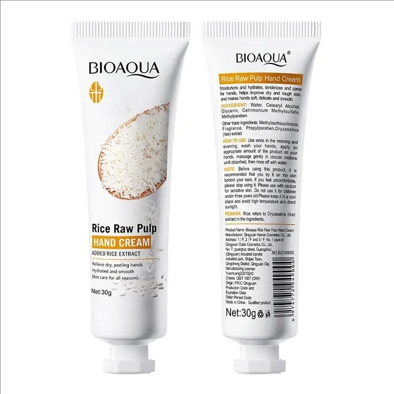 Rejuvenating Hand Cream Rice Raw Pulp Hydration Hand Cream Moisturizer 30g Ultra Moisturizing Hand Cream For Women Rough Hands