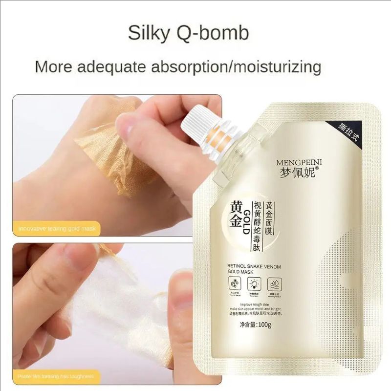 New High-end Retinol Snake Venom Peptide Gold Mask 100g Moisturizing Firming Brightening Anti-aging SkinCare Clear Oil Care Mask