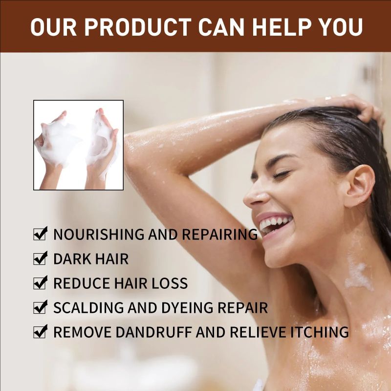 White to Black Hair Soap Polygonum Organic Natural Darkening Color Dye Treatments Dandruff Removal Anti Gray Hair Shampoo Bar
