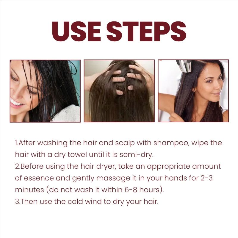 OUHOE Hair Restoration Serum Nourishing Scalp Hair Growing Firming Root Repair Dry Damaged Moisturizing Hair Regrowth Oil 50ML