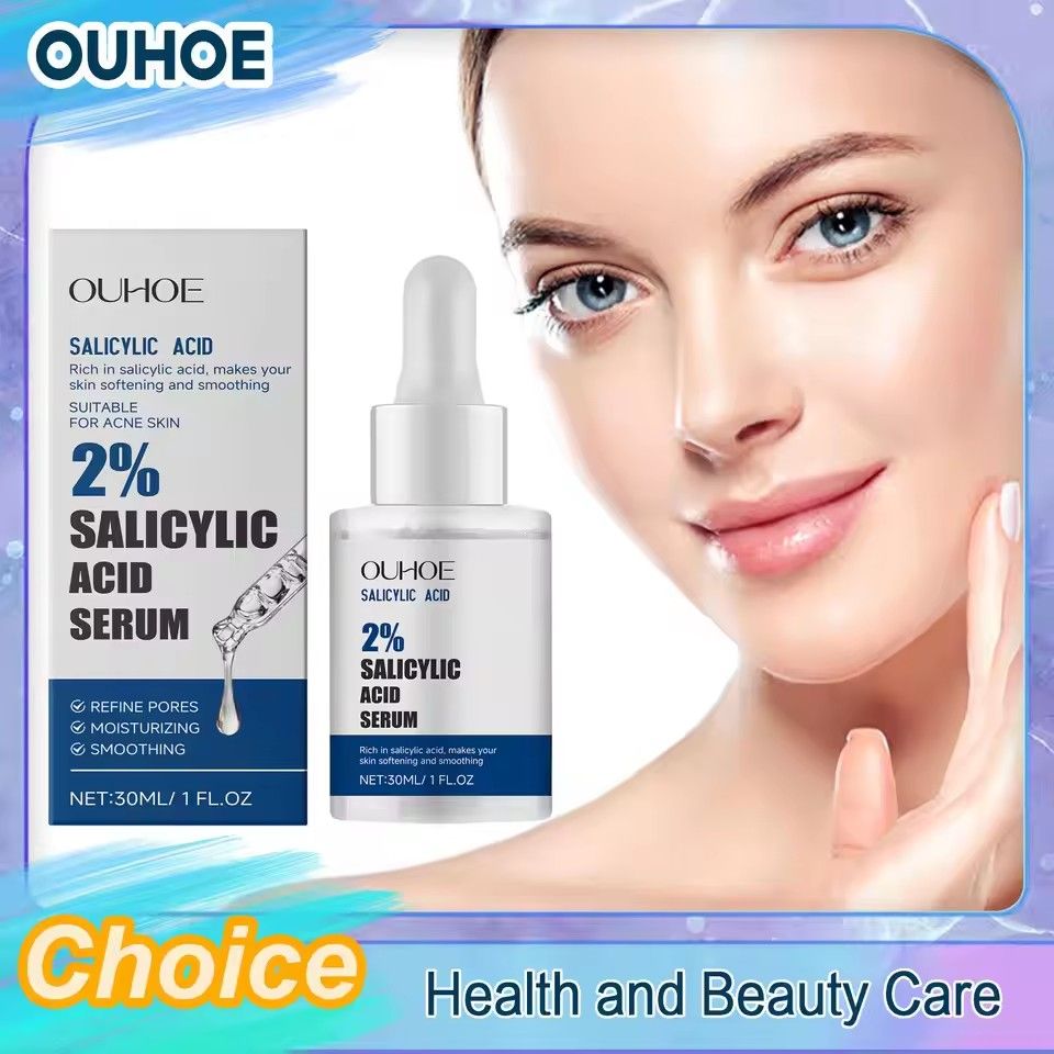 Salicylic Acid Serum Anti Acne Reduce Breakouts Fading Blemishes Shrink Pores Smoothing Repairing Pimples Removal Facial Essence