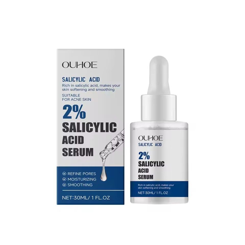 Salicylic Acid Serum Anti Acne Reduce Breakouts Fading Blemishes Shrink Pores Smoothing Repairing Pimples Removal Facial Essence