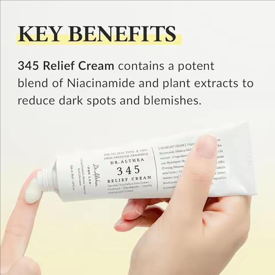 345 Relief Cream Korean Dr.Althea Antioxidant Relief Cream Soothing Hydrating Repair Clean Acne For Oily Skin Care
