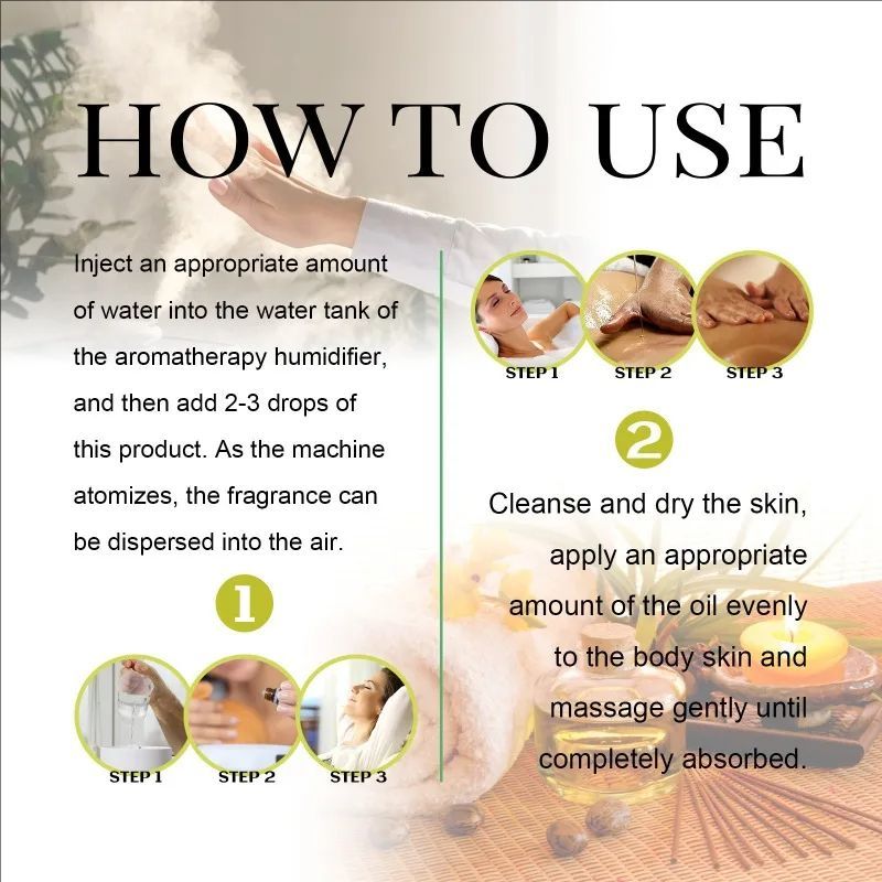 Relaxing Body Massage Oils Relaxing Full Body Massage Lemon Grass Helps Relaxation Stress Calming Sleep SPA Body Oil