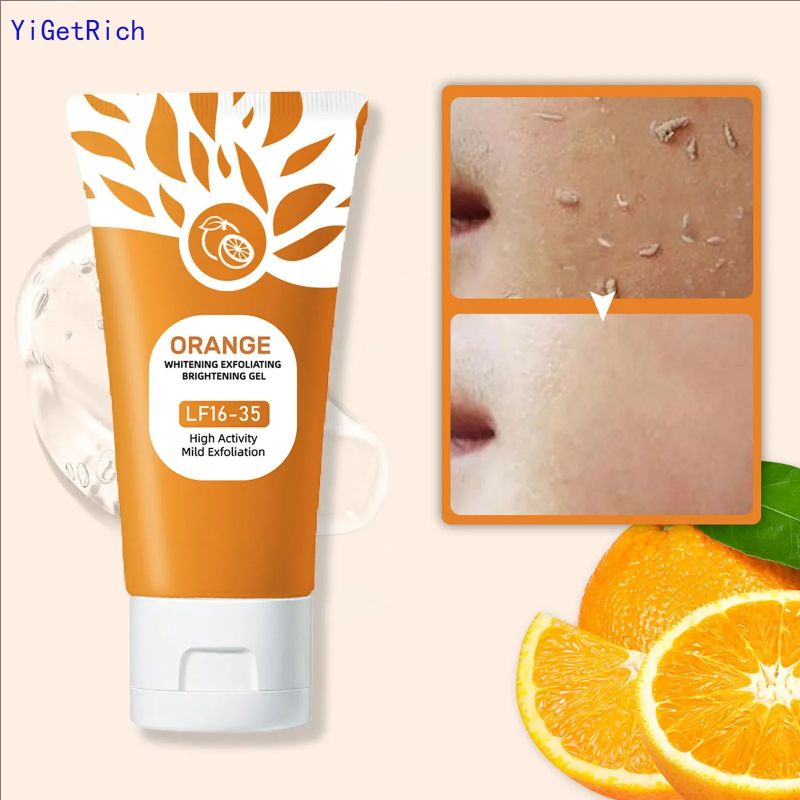 50g Orange Exfoliating Gel For Face Body Skin Orange Exfoliate Gel Face Body Scrub Gel Deep Moisturize Pore Cleansing Gift Yi