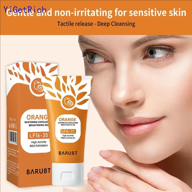 50g Orange Exfoliating Gel For Face Body Skin Orange Exfoliate Gel Face Body Scrub Gel Deep Moisturize Pore Cleansing Gift Yi