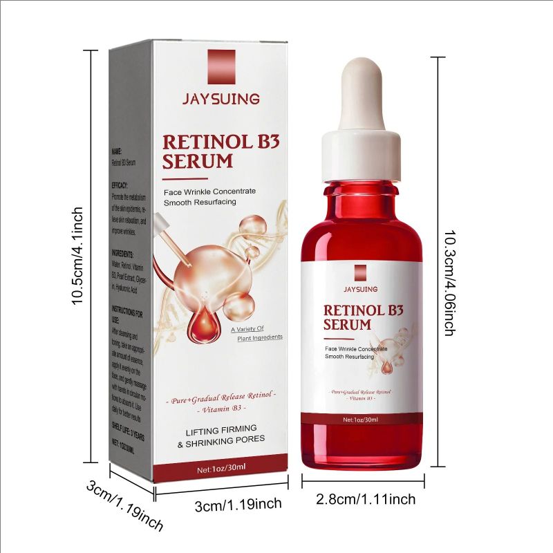 30ml B3 Retinol Beauty Face Serum Fade Fine Lines Moisturizing Brighten Face Color Firming Hydrating Facial Serum Skincare