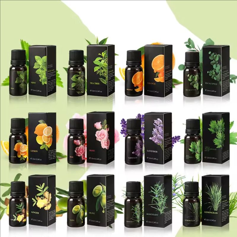 10ML Lavender Lemongrass Rose Mint Lemon Orange Tea Tree Rosemary Eucalyptus Lemon Ginger Oilve Aromatherapy Essential Oil