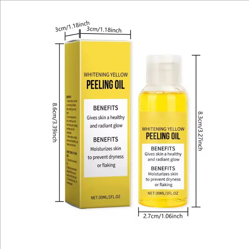 Yellow Peeling Oil Skin Oil Whitening Body Oil Nourishing And Brightening Skin Care Oil Improves Skin Tone Uniformity Exfoliator