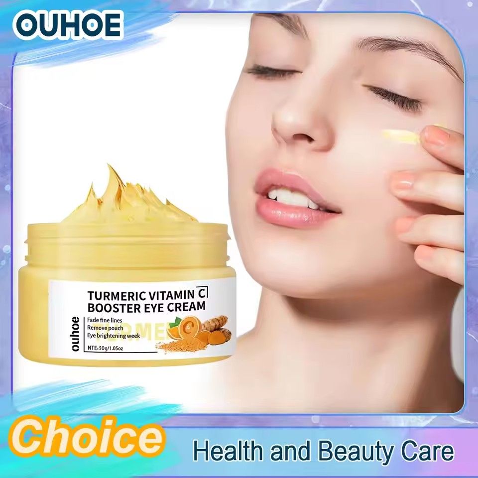 Firming Eye Cream Fades Fine Lines Anti Dark Circles Wrinkle Remove Puffiness Brighten Tumeric Vitamin C Booster Eye Care Cream