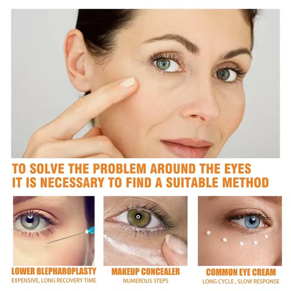 Firming Eye Cream Fades Fine Lines Anti Dark Circles Wrinkle Remove Puffiness Brighten Tumeric Vitamin C Booster Eye Care Cream