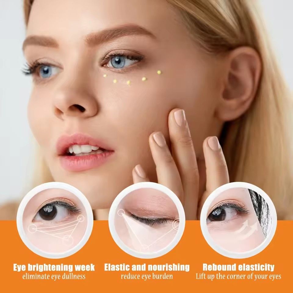 Firming Eye Cream Fades Fine Lines Anti Dark Circles Wrinkle Remove Puffiness Brighten Tumeric Vitamin C Booster Eye Care Cream