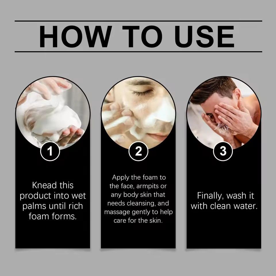 Volcanic Mud Soap Deeply Cleansing Pimples Blackheads Remover Soothing Moisturizing Pores Gentle Exfoliation Facial Clean Soap