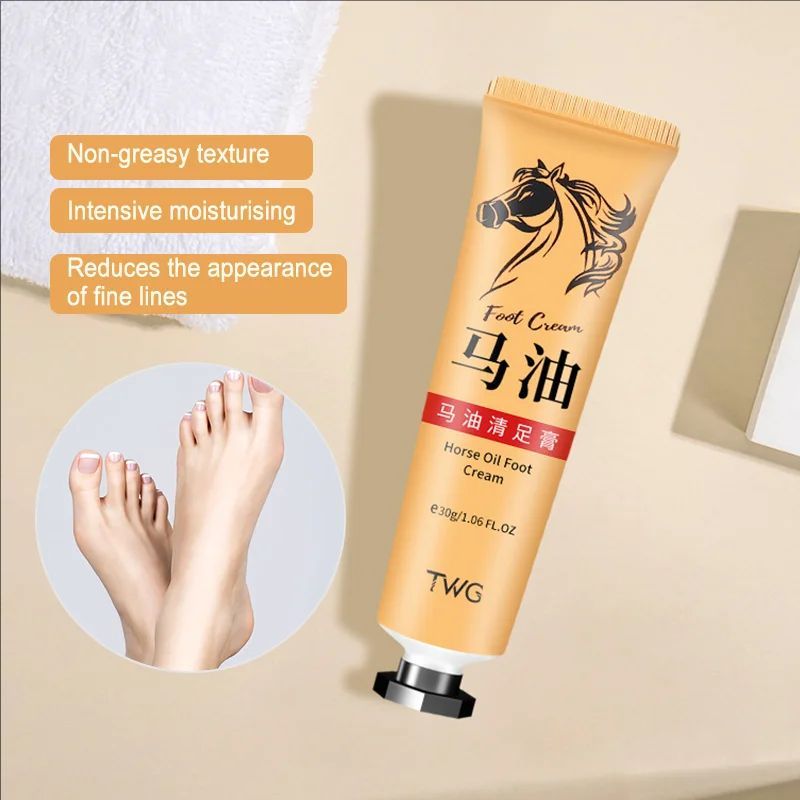 Anti Crack Foot Cream Anti-Drying Smooth Horse Oil Removal Dead Skin Callus Hand Feet Skin Care Autumn Winter Moisturizing Cream