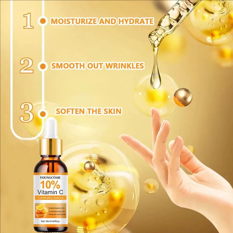 Vitamin C Facial Essence Contains Hyaluronic Acid Dark Spot Remover Repair Anti-aging Essence Facial Skin Care Repair Collagen