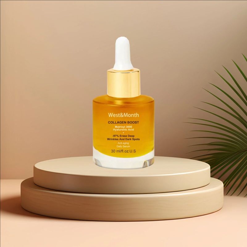 West&Month COLLAGEN BOOST, With Hyaluronic Acid, -97% Erase, Deep Wrinkles And Dark Spots, Anti-aging Daily Serum