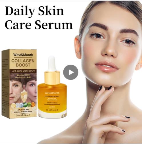 West&Month COLLAGEN BOOST, With Hyaluronic Acid, -97% Erase, Deep Wrinkles And Dark Spots, Anti-aging Daily Serum