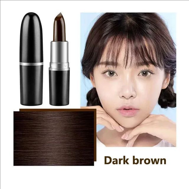 One-Time Hair Dye Pen Instant Gray Root Coverage Hair's Color Cream Stick Black Brown Fast Temporary Cover Up White Hair Pen 1pc