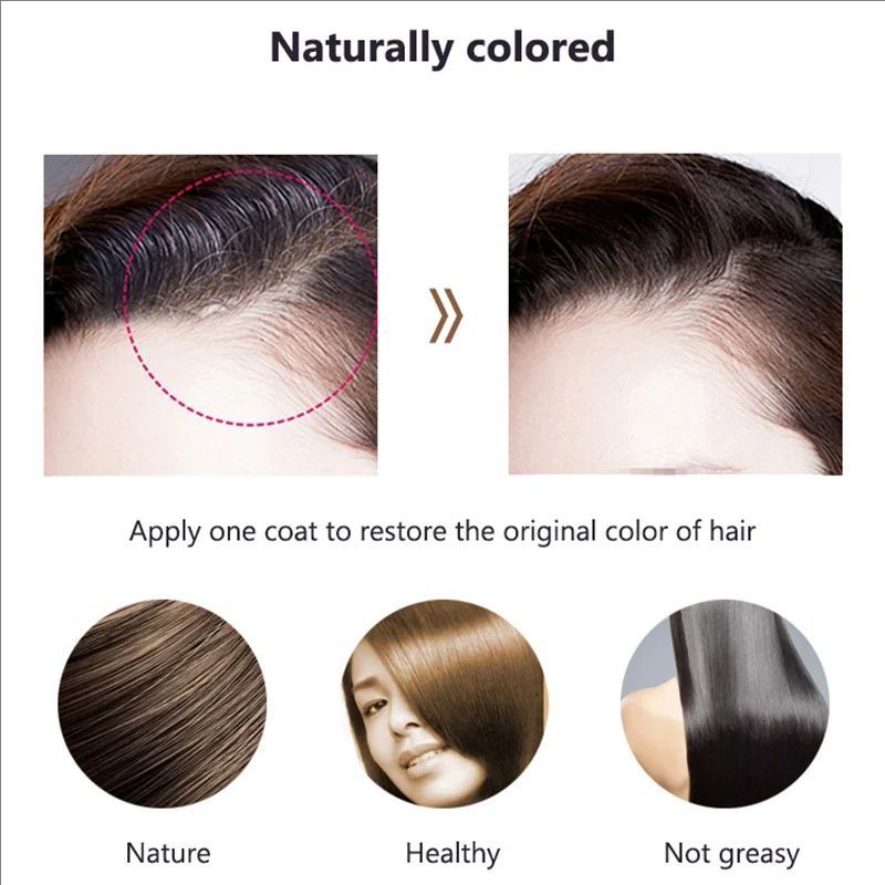 One-Time Hair Dye Pen Instant Gray Root Coverage Hair's Color Cream Stick Black Brown Fast Temporary Cover Up White Hair Pen 1pc