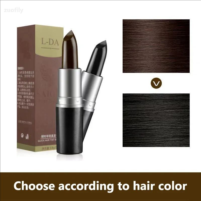 One-Time Hair Dye Pen Instant Gray Root Coverage Hair's Color Cream Stick Black Brown Fast Temporary Cover Up White Hair Pen 1pc