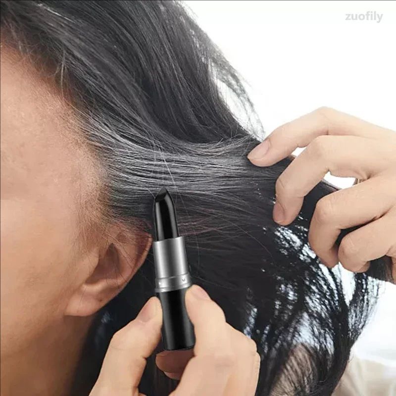 One-Time Hair Dye Pen Instant Gray Root Coverage Hair's Color Cream Stick Black Brown Fast Temporary Cover Up White Hair Pen 1pc
