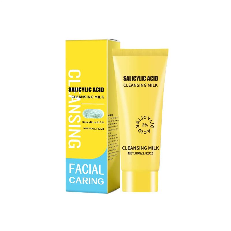 Salicylic Cleansing Milk Anti-Acne Cleanser Whitening Cleanser Deep Cleansing Gently Regulates Sebum Secretion 80g