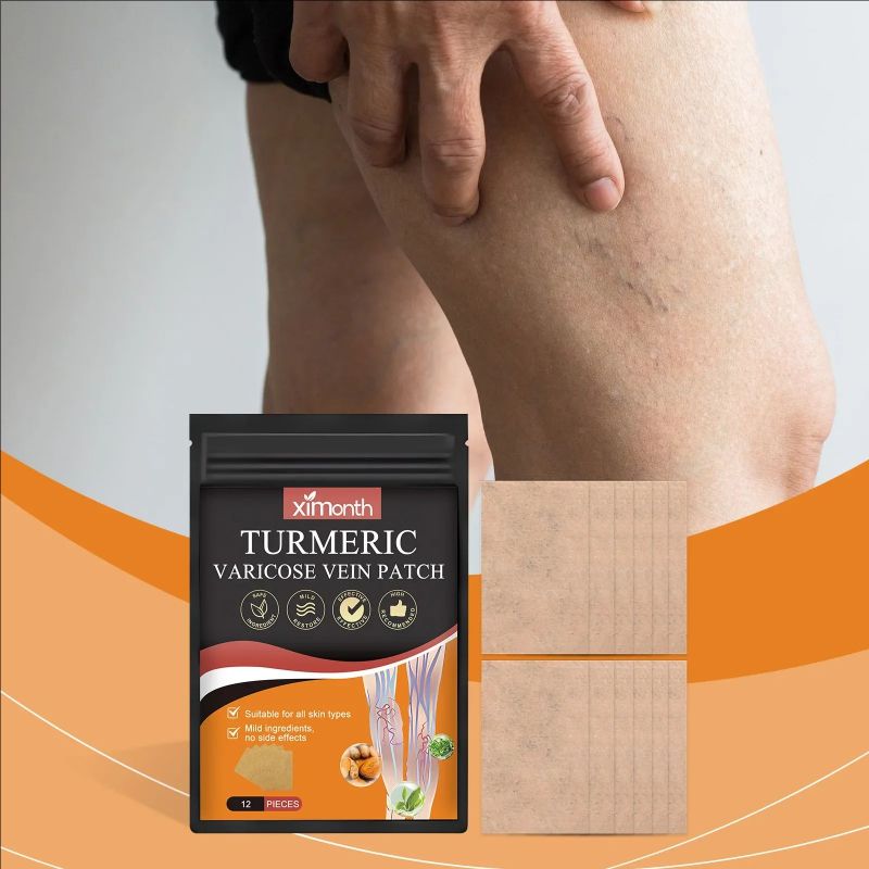 12PCS/Bag Unisex Varicose Veins Treatment Patch Legs Sore Swelling Plaster Promote Metabolism Promote Smooth Blood Circulation