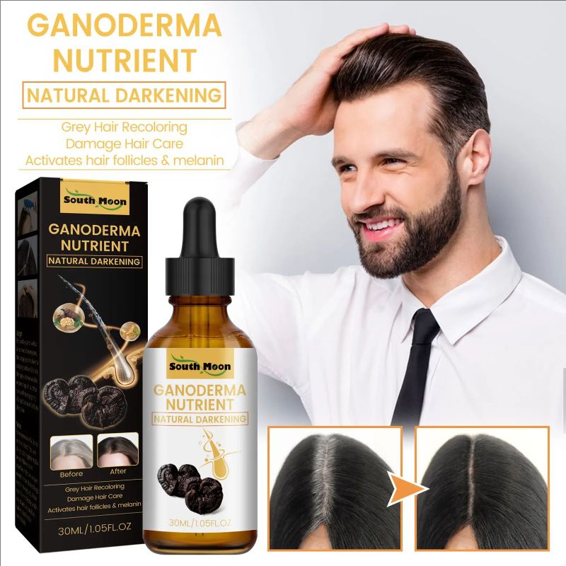 Ganoderma Nutrient Natural Hair Recoloring Damage Hair Care Activates Hair Follicles Melanin Hair Repair Massage Essence Liquid