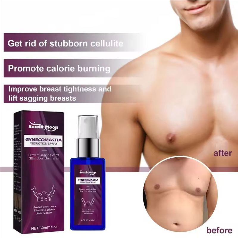 South Moon Men's Breast Firming spray Massage Reduce Firming Breast and Chest Muscle Shaping spray