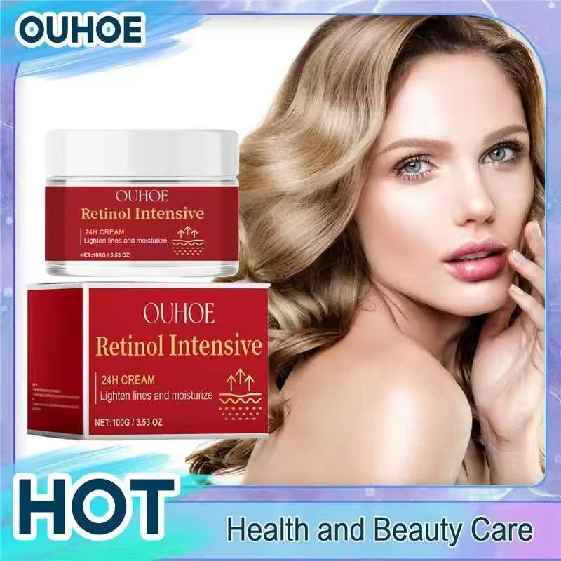 Retinol Face Cream Firming Lift Shrink Pores Fade Fine Lines Smooth Nourishing Brighten Moisturizer Anti-Drying Repair Skin Care