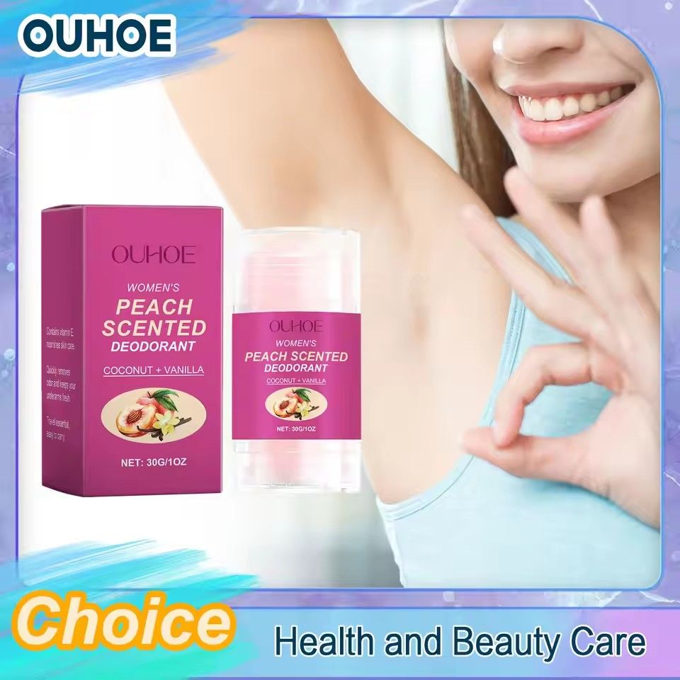 Peach Scented Deodorant Cream Remove Odor Eliminate Underarms Smell Stop Sweating Lasting Aroma Refreshing Anti Body Odor Stick