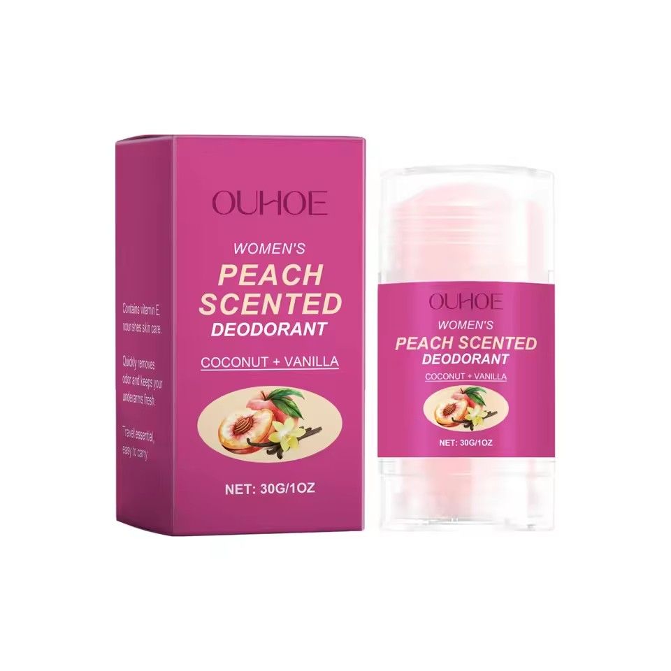 Peach Scented Deodorant Cream Remove Odor Eliminate Underarms Smell Stop Sweating Lasting Aroma Refreshing Anti Body Odor Stick