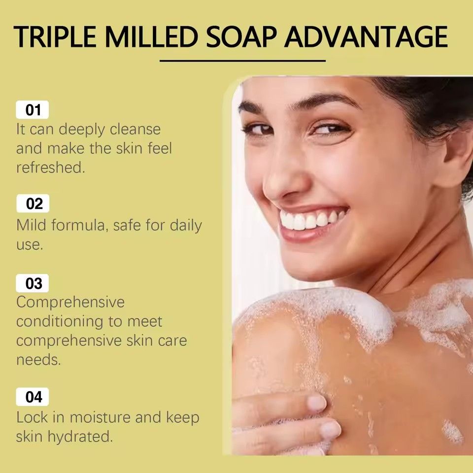 Body Cleansing Soap Bar Moisturizing Brightening Tighten Pore Smooth Lightening Glowing Skin Oil Control Natural Lemon Sage Soap